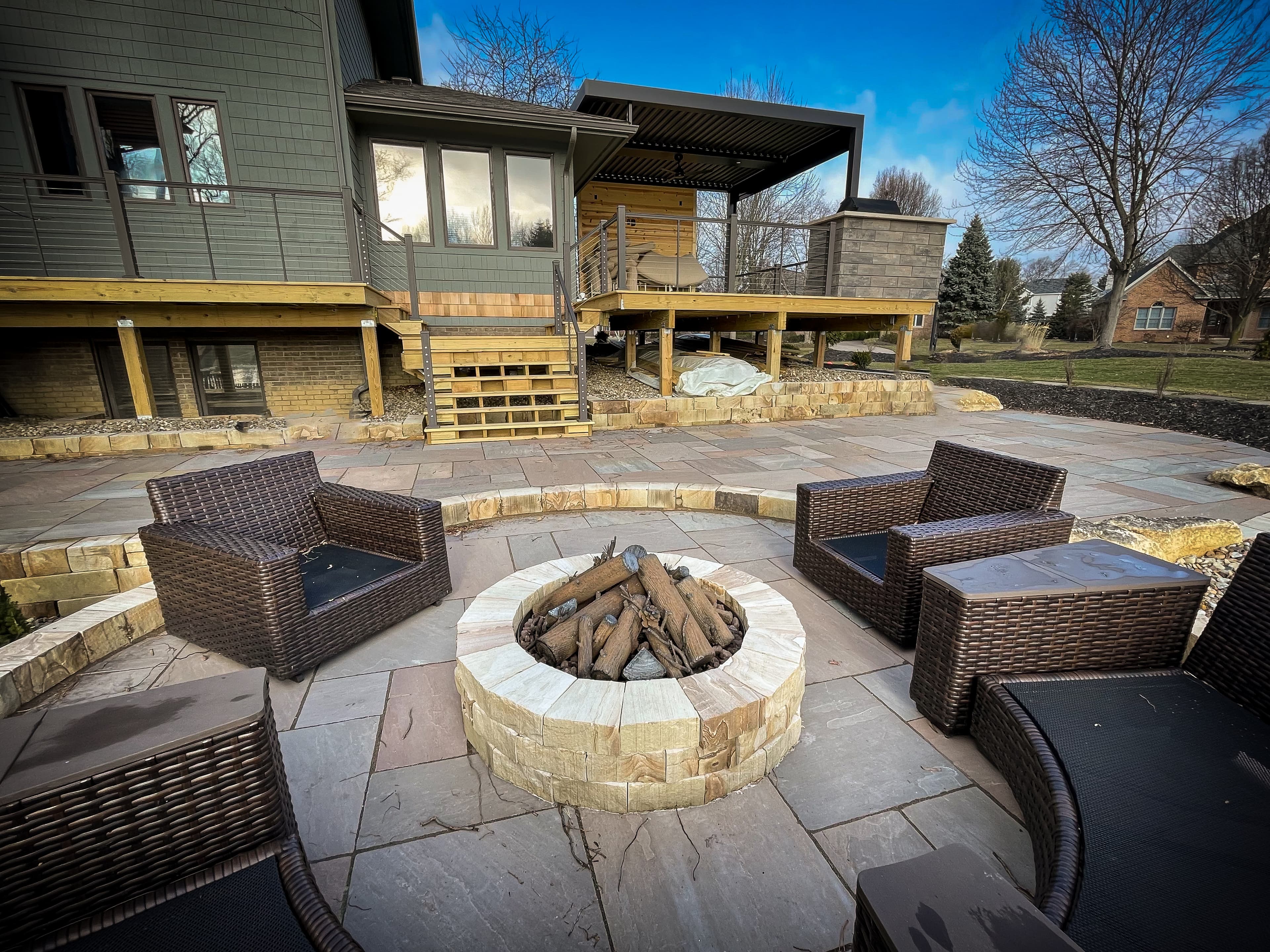 Beautiful natural stone and custom woodwork